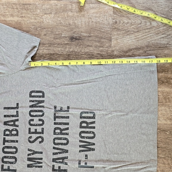 NWT SheShow, "Football is my second favorite F word" t-shirt, Women's Size XL - Picture 3 of 4